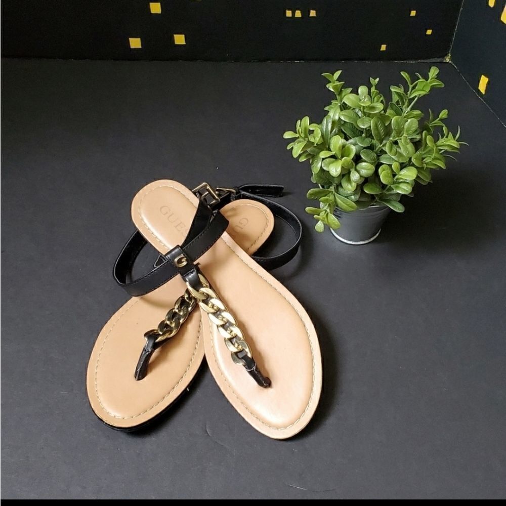 Guess leather strapped sandals